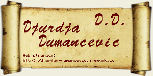 Đurđa Dumančević vizit kartica
